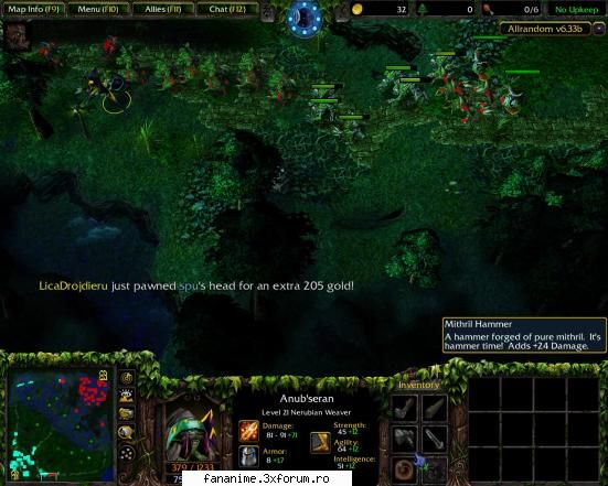 Funny :D - Un inceput de battlefury pentru Anubseran ? Asa - Warcraft III